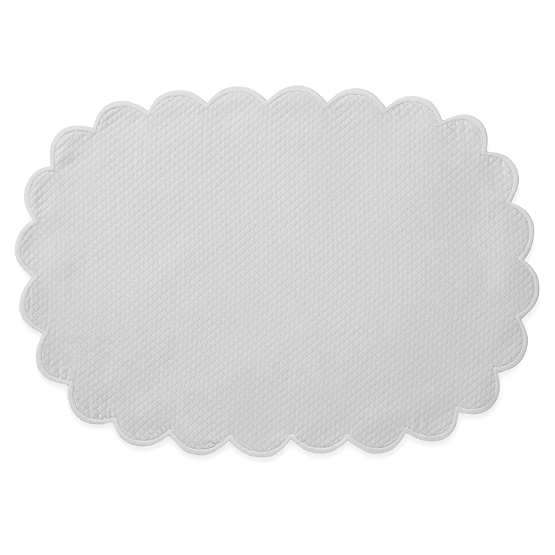 Matouk Savannah Gardens Placemat 13 X 19 Oval, Set Of 4 In Silver/silver