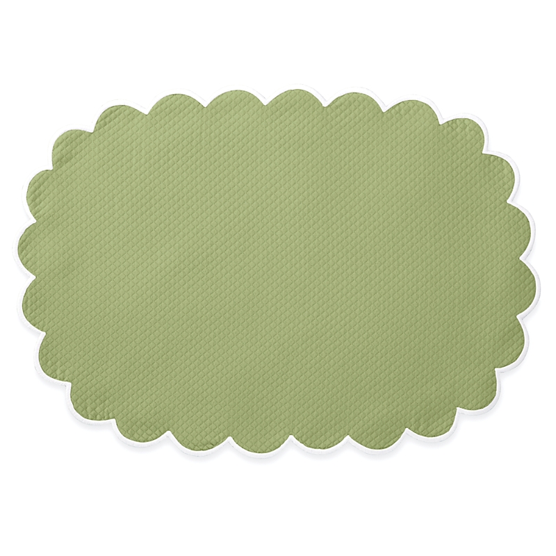 Matouk Savannah Gardens Placemat 13 X 19 Oval, Set Of 4 In Spring Green