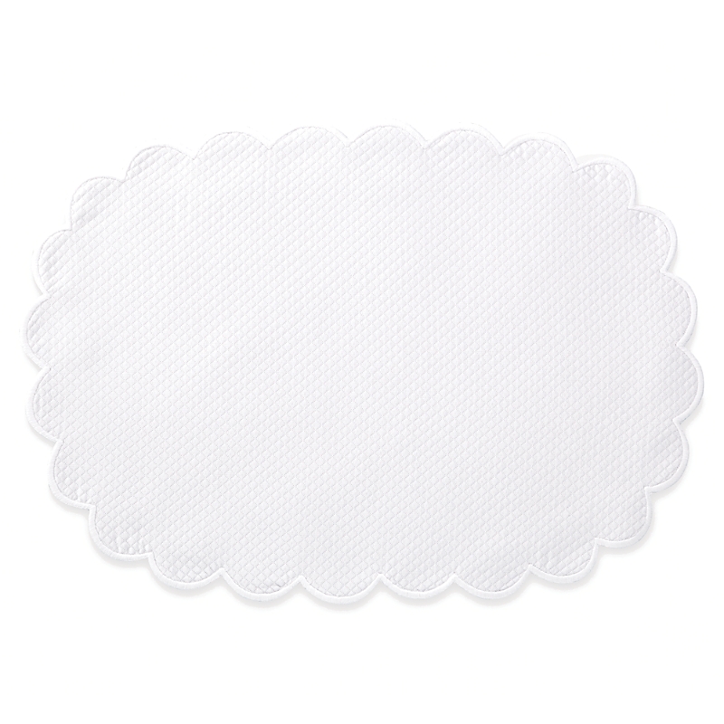 Matouk Savannah Gardens Placemat 13 X 19 Oval, Set Of 4 In White