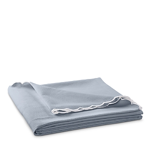 Shop Matouk Diamond Pique Coverlet, Full In Hazy Blue