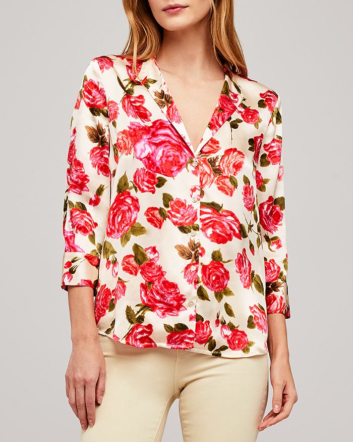 L AGENCE L'AGENCE AOKI FLORAL BLOUSE,40112SEW