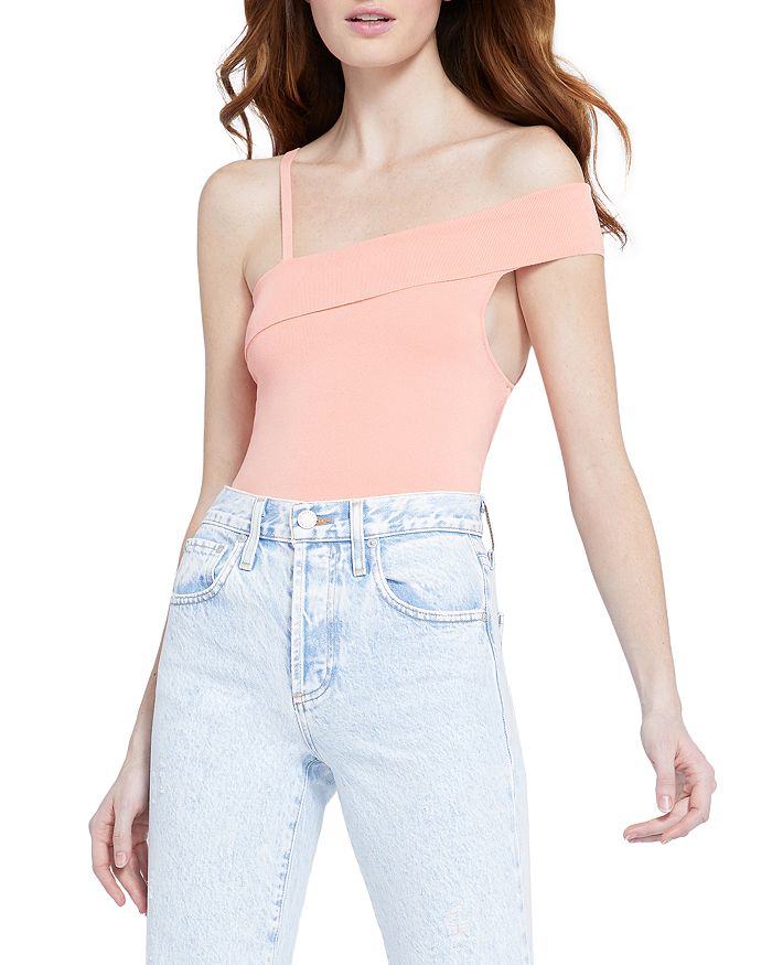 ALICE AND OLIVIA ALICE + OLIVIA ARLETTA ASYMMETRIC ONE-SHOULDER TANK TOP (60% OFF) COMPARABLE VALUE $250,CC004513709