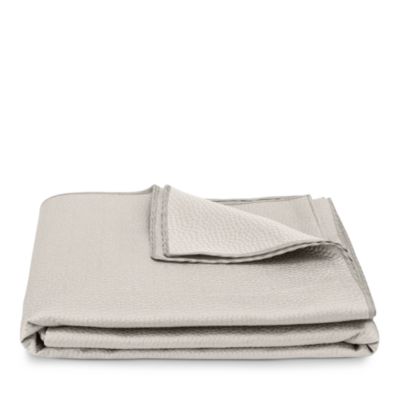Matouk Eden 615 Thread Count Coverlet In Silver