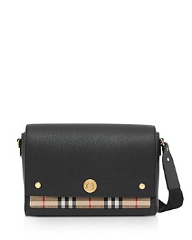 Burberry - Leather & Vintage Check Note Crossbody 