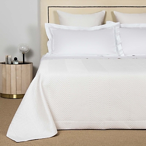 Frette Lux Herringbone Coverlet, King In Milk