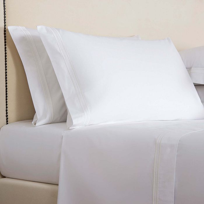 Frette Triplo Popeline Pillowcase Standard In White/milk