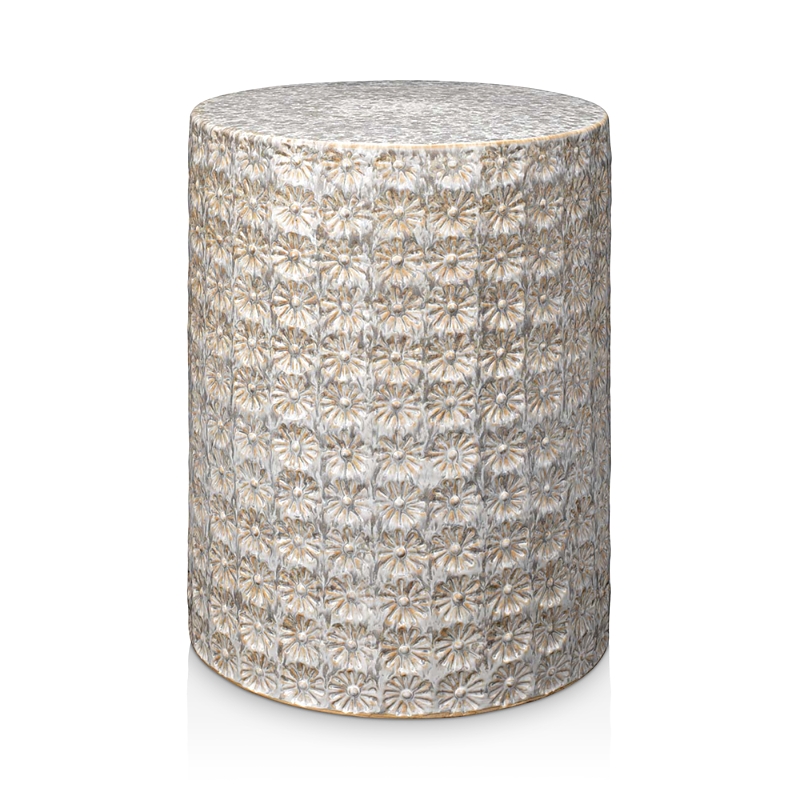Jamie Young Wildflower Side Table In Cream