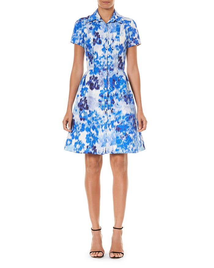 Carolina Herrera Abstract Print Shirt Dress | Bloomingdale's