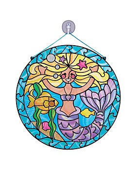 Melissa & Doug - Mermaid Stained Glass Sticker Craft - Ages 5+