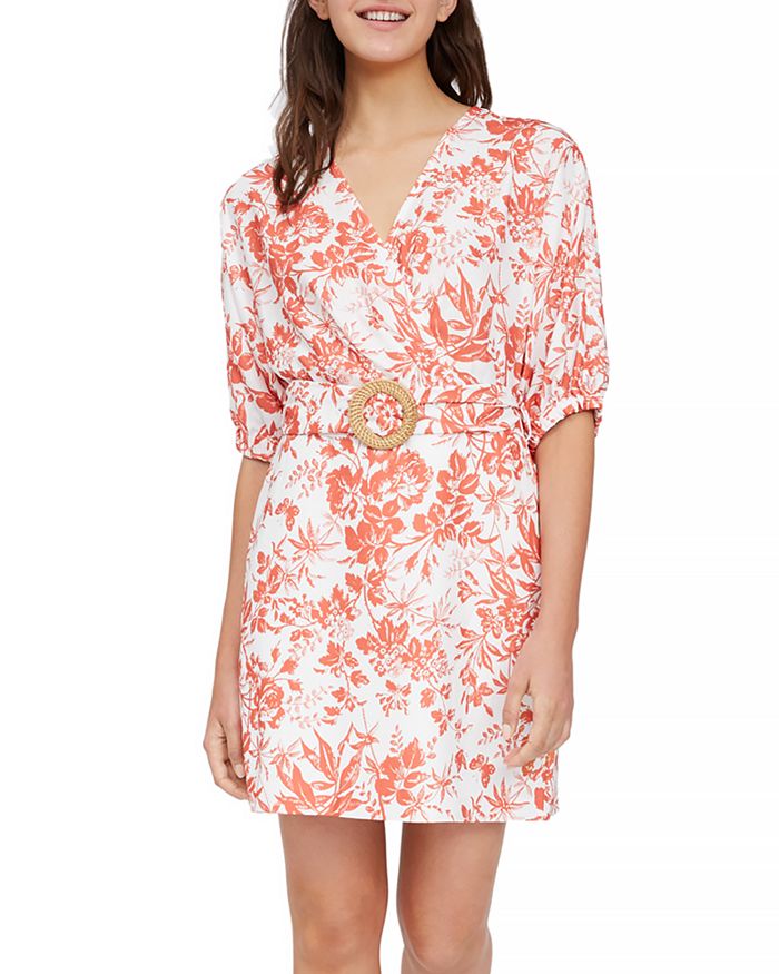 Lucy Paris Floral Belted Sheath Dress - 100% Exclusive In Orange Floral