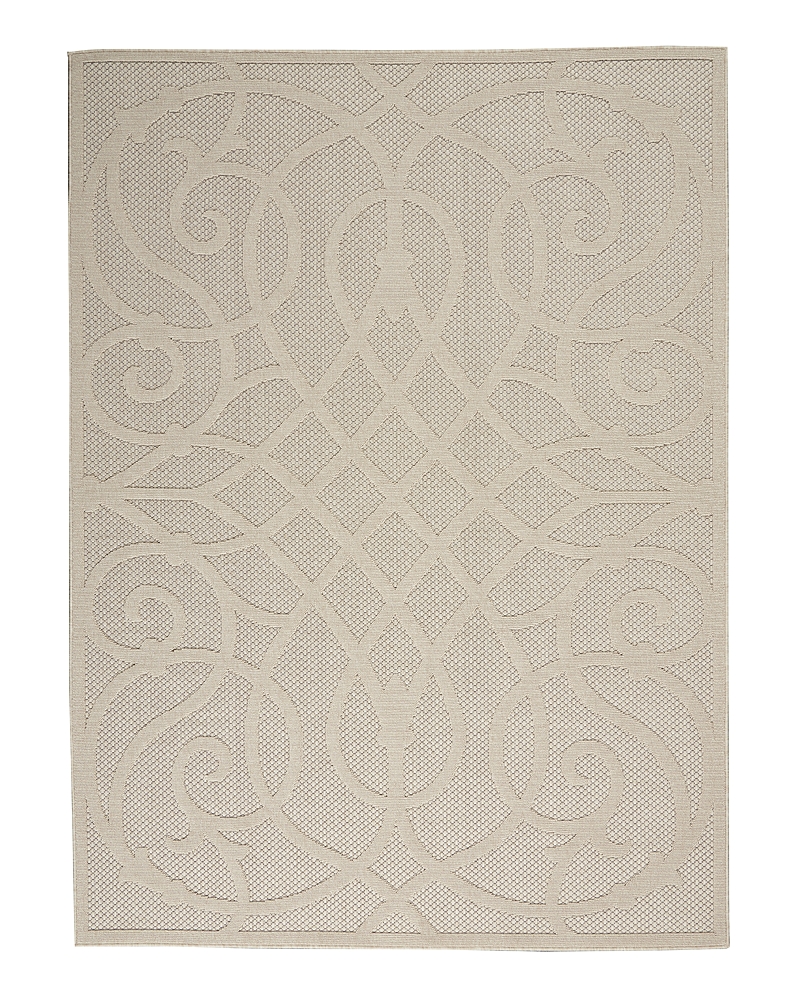 Nourison Cozumel Czm04 Cream 4' X 6' Outdoor Area Rug In Cream