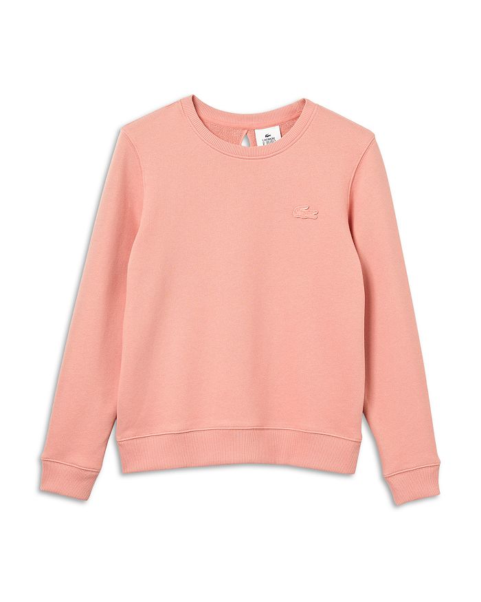 Lacoste Live Cotton Fleece Sweatshirt In Elf Pink
