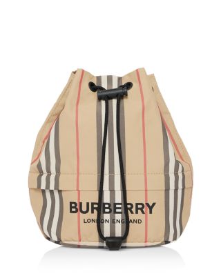 BURBERRY - Leather Drawstring Bag
