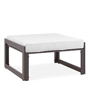Modway Fortuna Outdoor Patio Ottoman In White/brown