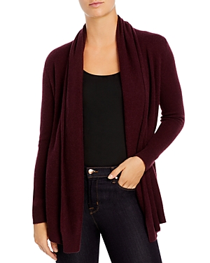 C By Bloomingdale's Open-front Cashmere Cardigan - 100% Exclusive In Dark Raisin