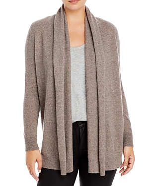 C By Bloomingdale's Open-front Cashmere Cardigan - 100% Exclusive In Heather Rye & Sesame Twist