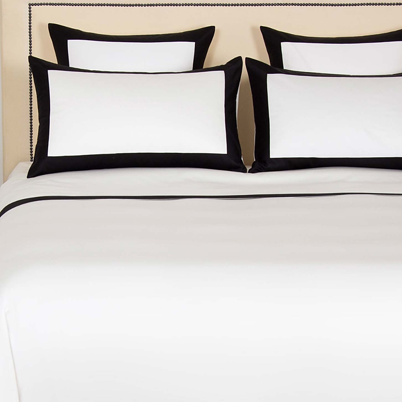Frette Bold Sheet Set, King In Milk/black