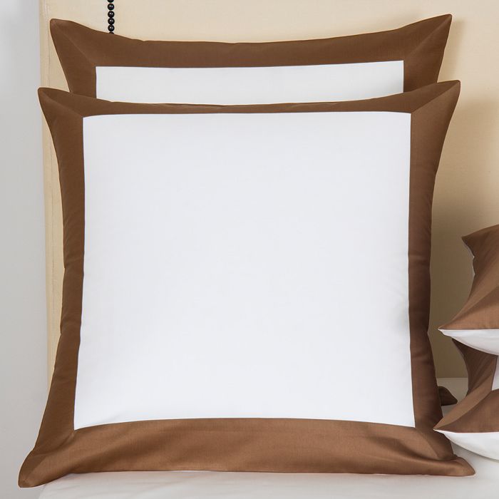 Frette Bold Euro Sham In Milk/camel