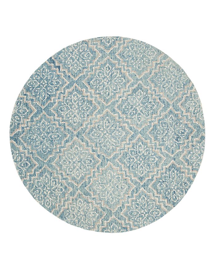 Safavieh Abstract 201 Collection Round Area Rug, 6' X 6' In Blue