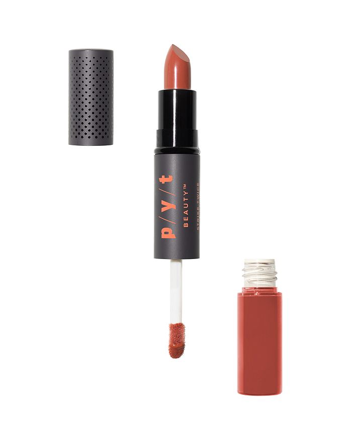 Pyt Beauty Dual Ended Lip Gloss + Matte Lipstick In Rumor - Peachy Cinammon