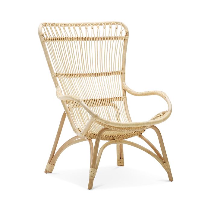 Sika Designs S Monet High Back Rattan Lounge Chair In Natural