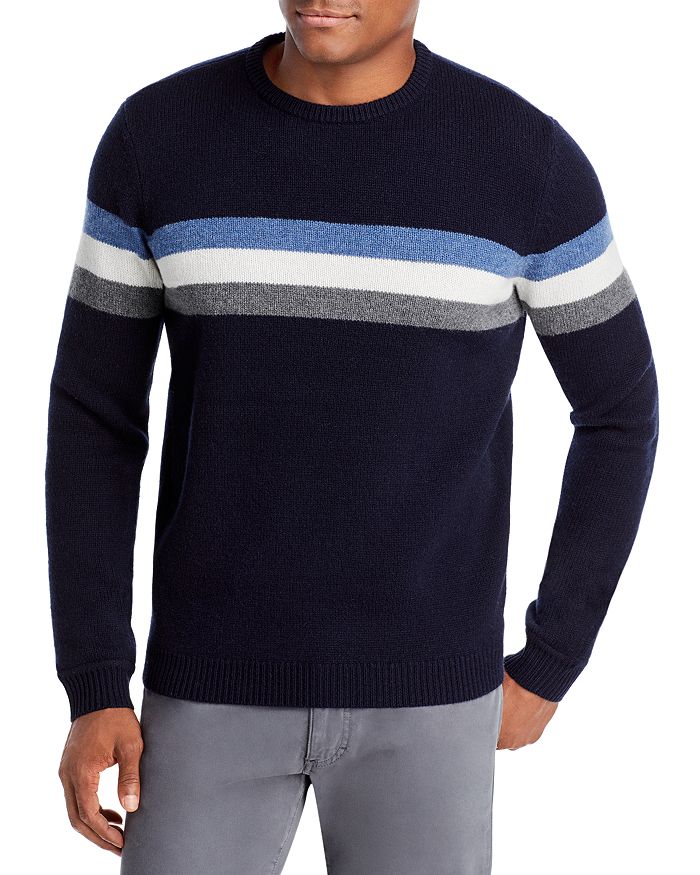 The Men's Store at Bloomingdale's Striped Merino Wool Sweater - 100% ...