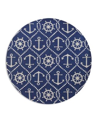 KAS - Harbor Marina Round Area Rug, 7'6" x 7'6"
