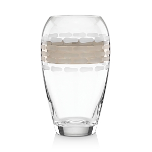 Shop Michael Wainwright Truro Glass Vase In Clear/platinum