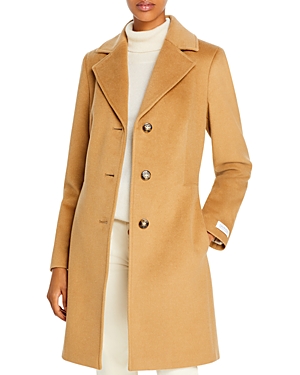 Calvin Klein Mid-length Coat In Camel