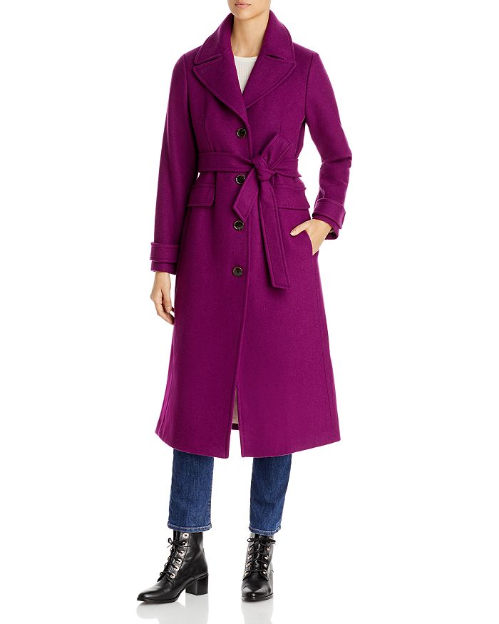kate spade new york Belted Notch Collar Coat | Bloomingdale's