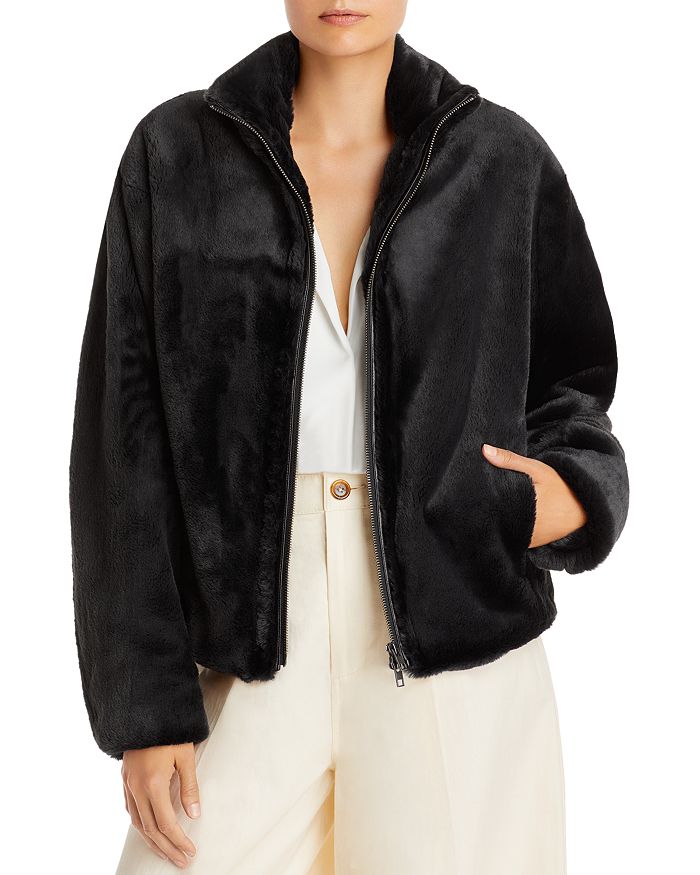 Vince Plush Faux Fur Jacket Bloomingdale's
