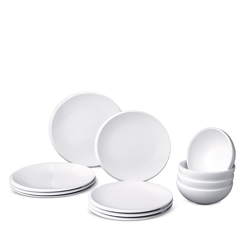 Villeroy & Boch New Moon Dinnerware 12 Piece Set In White