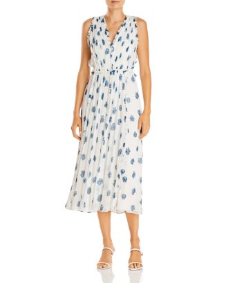 Jason Wu Floral Print Ruffled Silk Midi Dress | Bloomingdale's