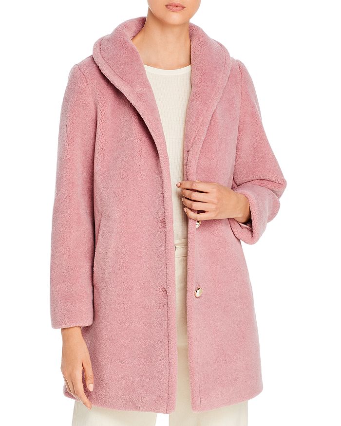 Kate Spade Faux Fur Coat In Pink | ModeSens