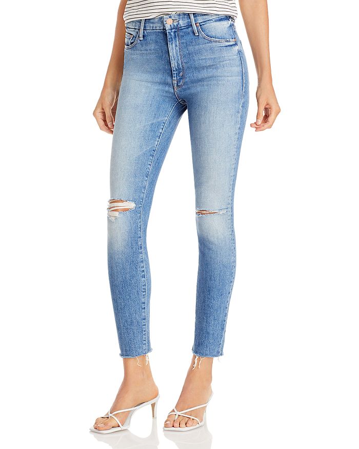 MOTHER HIGH WAIST LOOKER SKINNY ANKLE JEANS IN SPICE IT UP,1411-624