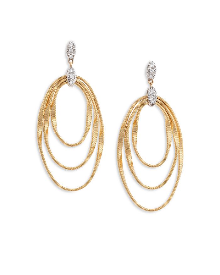 MARCO BICEGO 18K YELLOW GOLD ONDE TRIPLE LOOP POST EAR,OG373-B-YW
