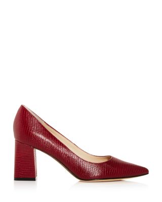 marc fisher red suede pumps