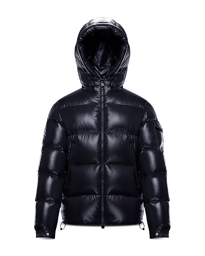 Moncler Men's Ecrins Shiny Down Puffer Jacket In Navy