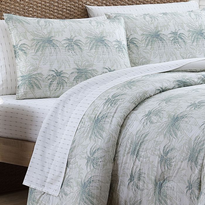 Tommy Bahama Distressed Palm Green Full/queen Comforter ...