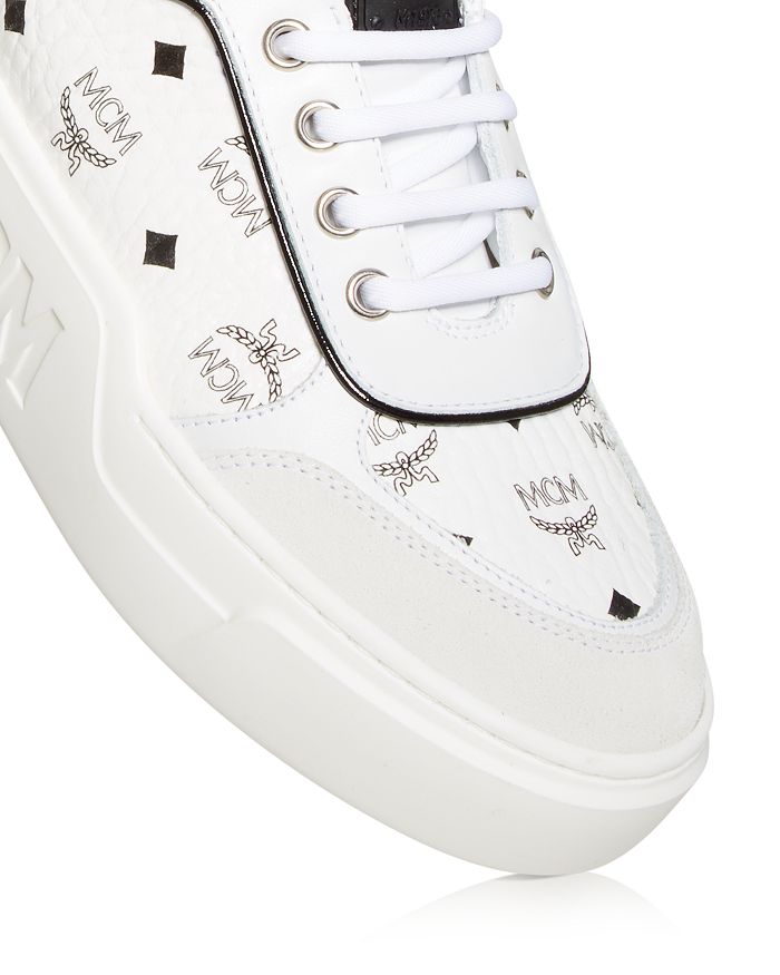 Mcm Women's Skyward Low Top Platform Sneakers In White,black | ModeSens
