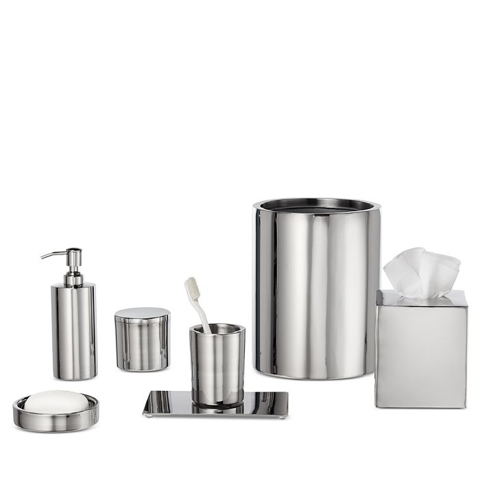 Shop Roselli Modern Round Canister In Silver