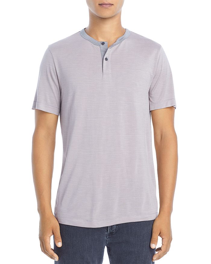 Theory Gaskell Anemone Slim Fit Henley Tee In Russo