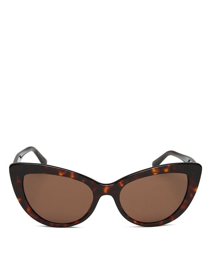 Versace Women's Cat Eye Sunglasses, 54mm In Dark Havana / Brown