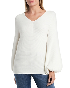 1.state Bubble Sleeve Sweater In Antique White