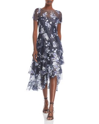 MARCHESA NOTTE Floral Embroidered Dress | Bloomingdale's Women