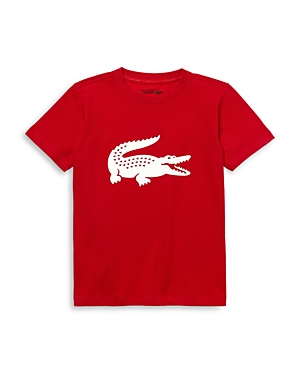 lacoste boys' crocodile logo graphic tee - little kid, big kid