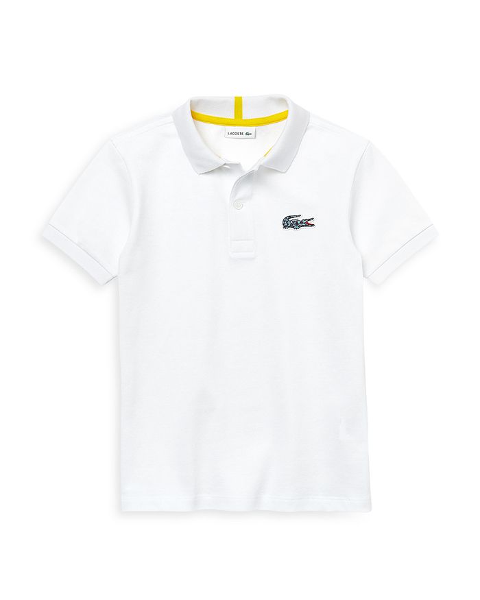 Lacoste Boys' White Cotton Polo Shirt - Little Kid, Big Kid ...