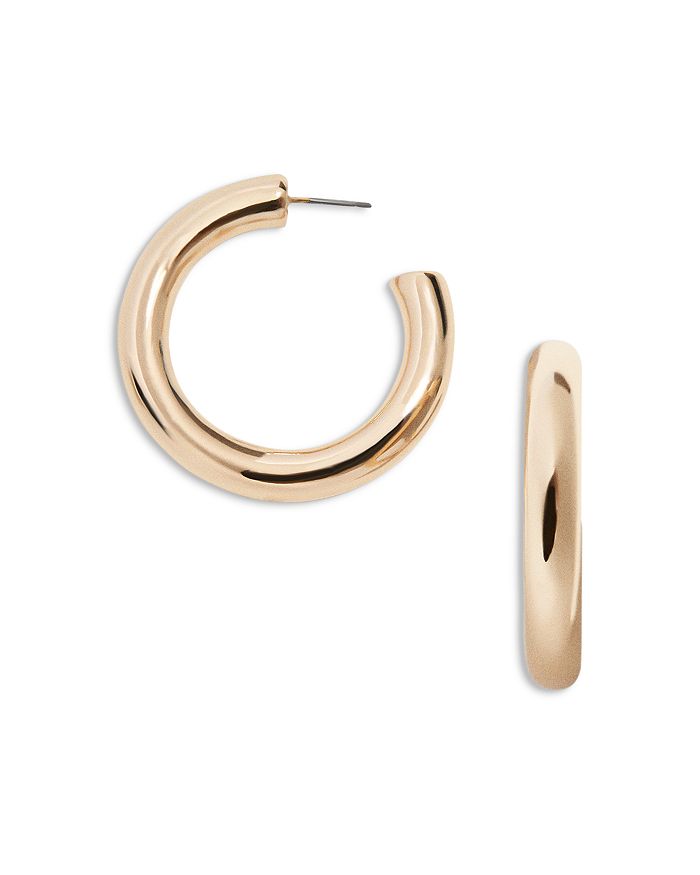 Shop Baublebar Dalilah Medium Tubular Hoop Earrings In Gold