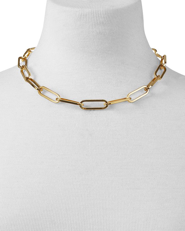 Shop Baublebar Hera Large-link Collar Necklace, 17-20 In Gold