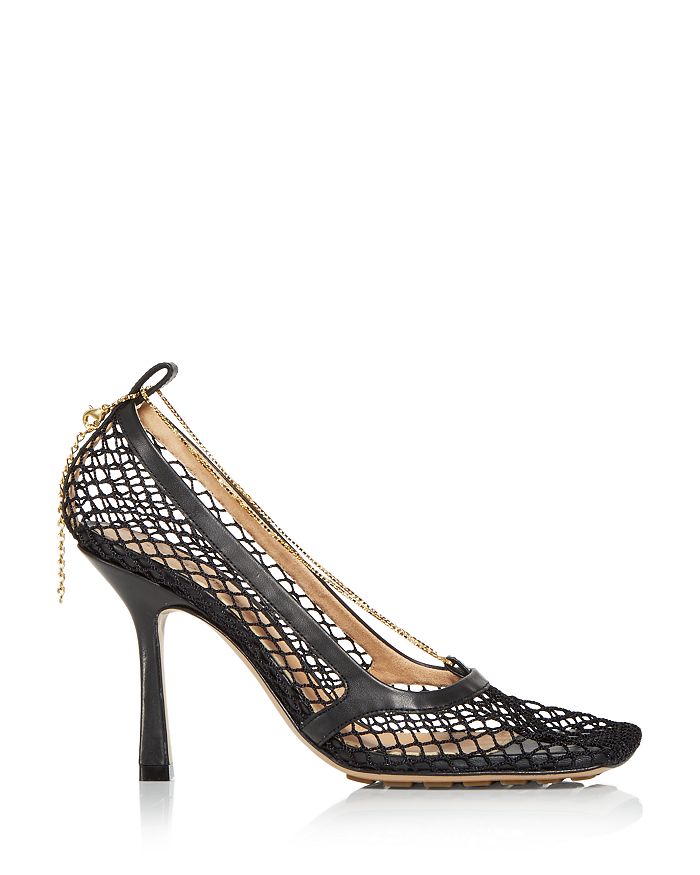 mesh bottega heels